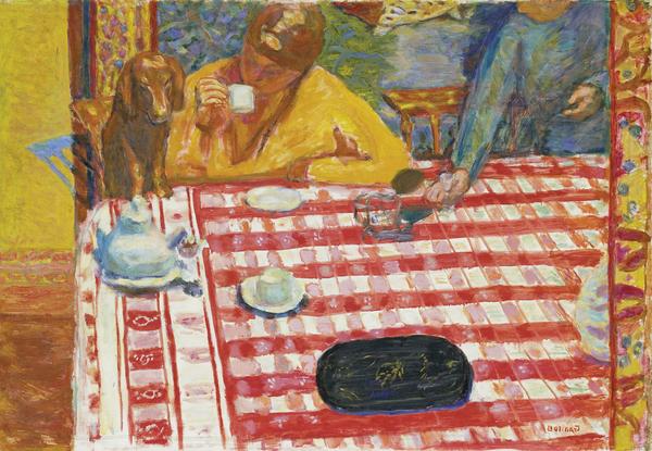 Pierre Bonnard, Le Café, 1915, Coffee.  Oil on canvas, 73 × 106.4 cm.  Tate, presented by Sir Michael Sadler through the Art Fund 1941.