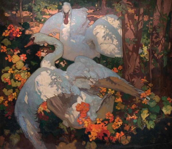 Frank Brangwyn, Swans, c.  1921.