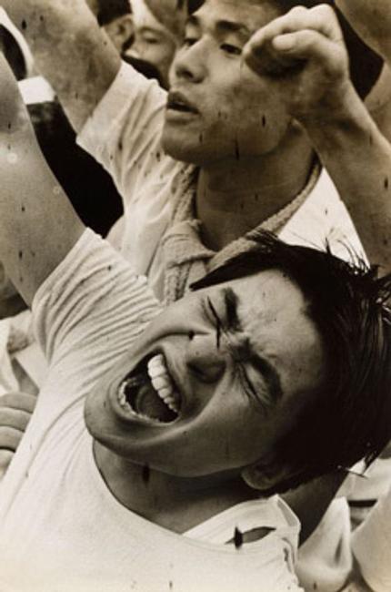 Photographer unknown.  Protest Surrounding the Construction of Narita Airport, about 1971.  Photography Gala Fund.