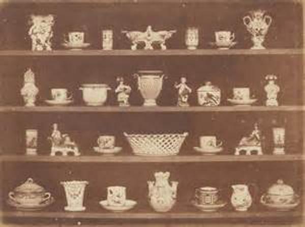 William Henry Fox Talbot (British, 1800-1877),Articles of China, ca.  1843, printed ca.  1845.  Salted paper print from calotype negative.  Collection of Richard and Ronay Menschel.  