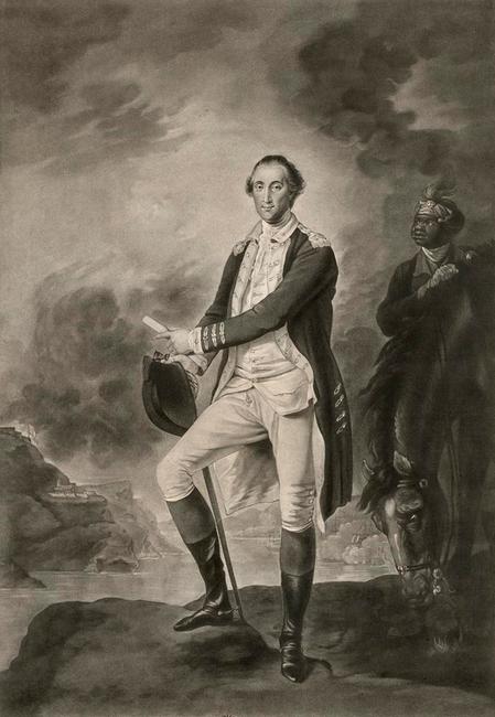 Engraved by Valentine Green, after a painting by John Trumbull, George Washington, 1781, mezzotint with engraving on laid paper, the Museum of Fine Arts, Houston, the Bayou Bend Collection, gift of Miss Ima Hogg.