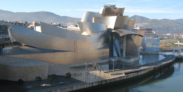 The Guggenheim Museum in Bilbao, Spain, designed by Gehry.