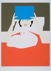 “Woman Reading,” by Will Barnet, screenprint (1970)