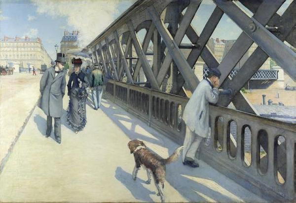 Gustave Caillebotte: Le Pont de l’Europe, 1876; oil on canvas; 49 x 71 in.; collection of the Association des Amis du Petit Palais, Geneva.  © Rheinisches Bildarchiv Köln, Michael Albers.  