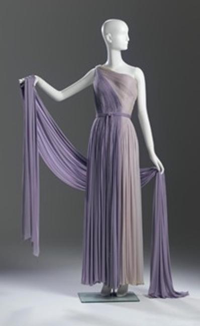 Madame Grès silk chiffon evening dress ca.1950s