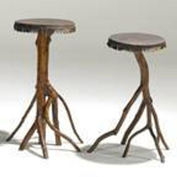 281, Rustic, Pair of hand-made twig stands, ca.  1901, $1,400-2,200