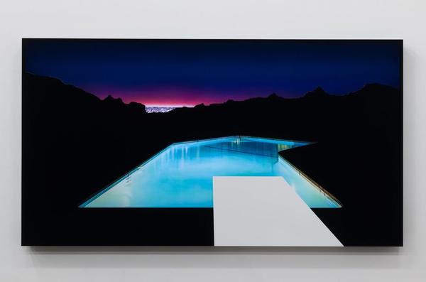 Doug Aitken [Not yet titled] 2018.  Chromogenic transparency on acrylic in aluminum lightbox with LEDs.  68 x 125 x 7 inches (172.7 x 317.5 x 17.8 cm) Edition of 4.