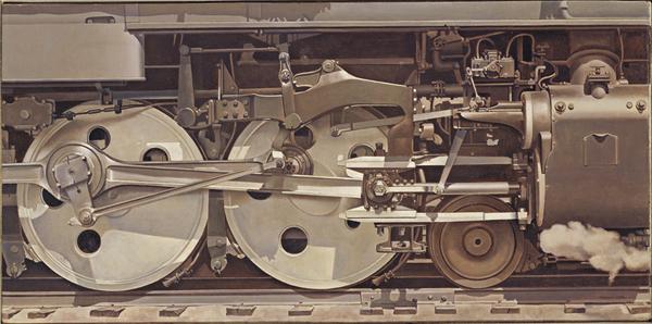 Charles Sheeler, "Rolling Power," 1939.  Oil on canvas, 15 x 30 in.  The Smith College Museum of Art, SC 1940:18