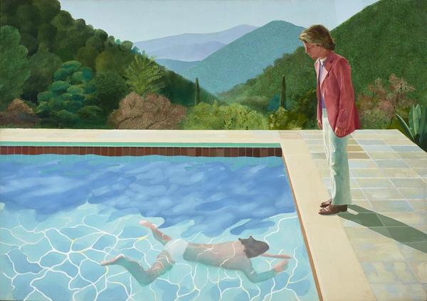 David Hockney, Portrait of an Artist (Pool with Two Figures) 1971.  Private Collection.  © David Hockney