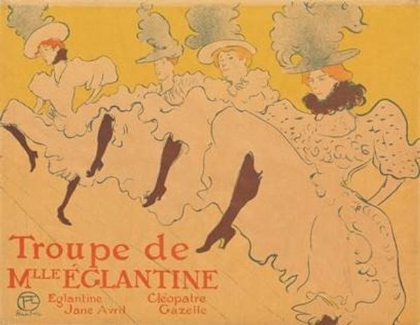 Henri de Toulouse-Lautrec (French, 1864–1901), La Troupe de Mademoiselle Églantine (Mademoiselle Églantine’s Troupe), 1896.  Lithograph, sheet: 24 1/4 x 31 1/4 in.  The Museum of Modern Art, New York.  Gift of Abby Aldrich Rockefeller, 1940.  © The Museum of Modern Art, New York.  Photograph by Thomas Griesel