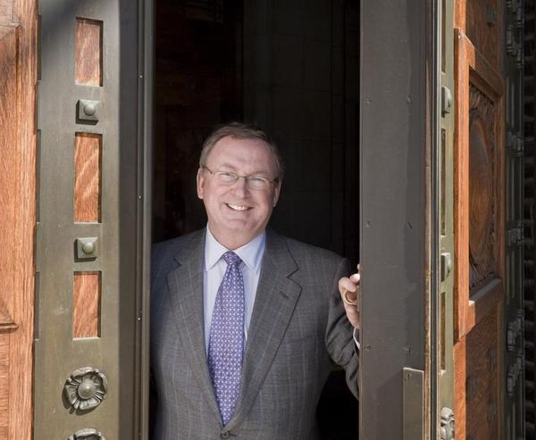 Malcolm Rogers, Ann and Graham Gund Director, at the MFA's Huntington Avenue doors, 2009 