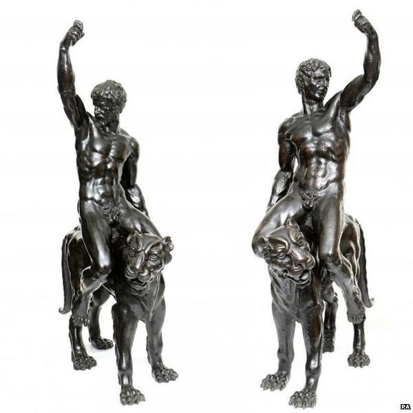 Experts believe this pair to be Michelangelo's only surviving bronze sculptures.