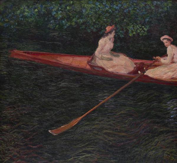  Claude Monet, The Canoe on the Epte, about 1890.  Oil paint on canvas; 52.55 x 57.5 in (133.5 x 146 cm).  Purchase, 1953.  Inv.  MASP.00092.  Collection Museu de Arte de São Paulo Assis Chateaubriand.  