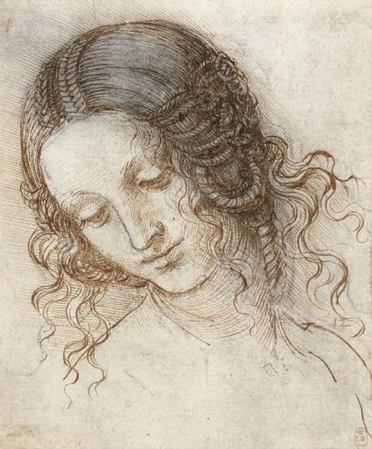 Leonardo da Vinci, The head of Leda, c.1504-6.