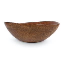 Fine burl bowl with great form and color, 20 ½ inches in diameter and made in Ontario circa 1840, with great lift, gorgeous patina and no cracks, hand-turned (est.  $3,000-$5,000).