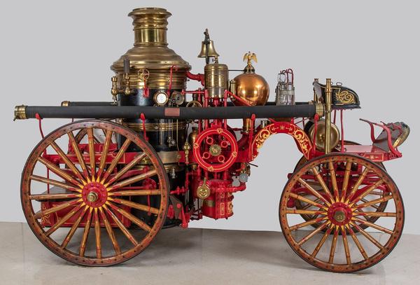 Steam Fire Engine #496 was manufactured in 1904 by American LaFrance in Elmira, New York.  It was supplied new to Greensboro, North Carolina and put into service fighting fires throughout the city.