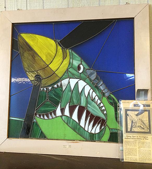 This rare Flying Tigers stained glass art piece will be sold at auction on Father's Day, June 15th, at www.timsauctions.com.  