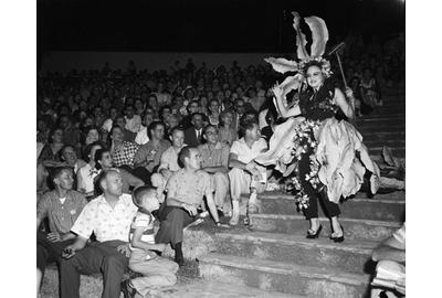 Her Highness, the Queen of Garden Patches, Miss Jeanie Muerer, from the 1955 Court of the Enchanted Barnyard.