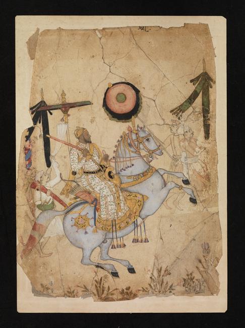 An Equestrian Portrait perhaps depicting Ikhlas Khan Golconda, India, circa 1680 