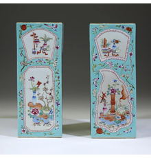 This pair of late 19th/early 20th century Chinese vases with botanical artwork and auspicious Buddhist symbols against a turquoise ground sold for $5,200 (including buyer’s premium) in Freeman’s April 7, 2020 auction.  The first-time purchase made by a new bidder through LiveAuctioneers will generate a charitable donation.