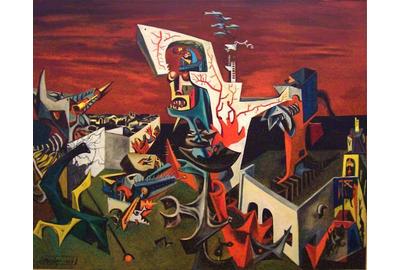 Hugh Mesibov, The Siege (Leningrad), 1943, 54 x 61 inches