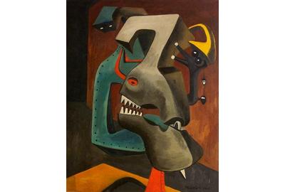 Dialogue in Armor, 1944, 30 x 24 inches