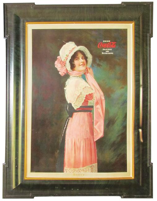 This 1914 self-framed tin sign for Coca-Cola, in excellent condition, will be sold April 1-3 by Showtime Auction Services in Ann Arbor, Michigan.