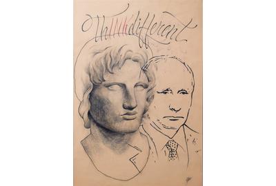 Gabriele Pellerone, Alexander Great & Putin, Latex, 39.5'' x 28''