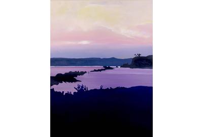 Gabriella Mirabelli,Croton Landing Sunset, Acrylic on Canvas, 40'' x 30''