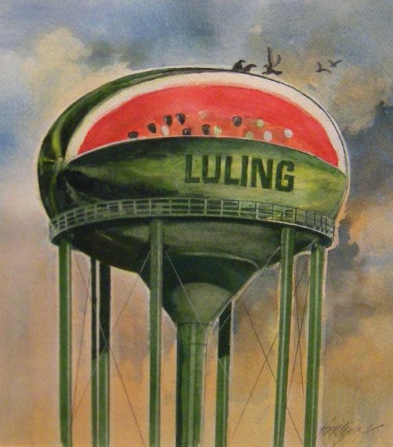 Hunter George, Luling, 2010, watercolor, 15 x 13 inches