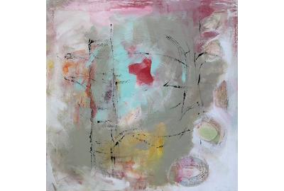 Gerlinde Amei Wöllmer, Abstrakt, Mixed Media & Acrylic on Canvas, 31.5'' x 31.5''