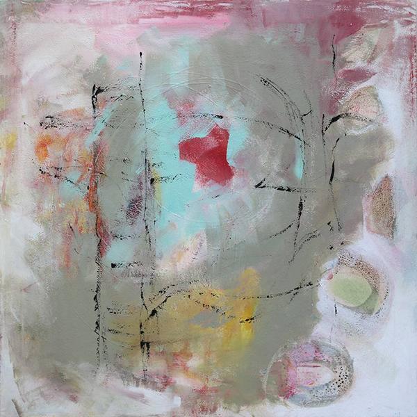 Gerlinde Amei Wöllmer, Abstrakt, Mixed Media & Acrylic on Canvas, 31.5'' x 31.5''