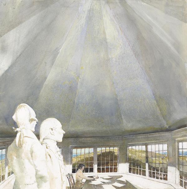 Andrew Wyeth, Ghosts, 2003 drybrush watercolor on paper.  The Andrew and Betsy Wyeth Collection © 2019 Andrew Wyeth/Artists Rights Society (ARS)