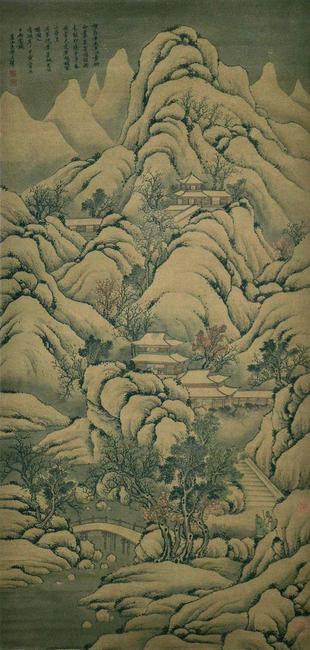 Mountain Temple by Wang Hui.  Lot 192.  Gianguan Auctions, September 9.