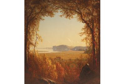 Sanford Robinson Gifford (1823–1880), "Hook Mountain near Nyack, New York," 1867