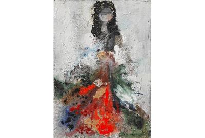 Gita Levy,The Dancer,Mixed Media on Canvas,39.5''x28''