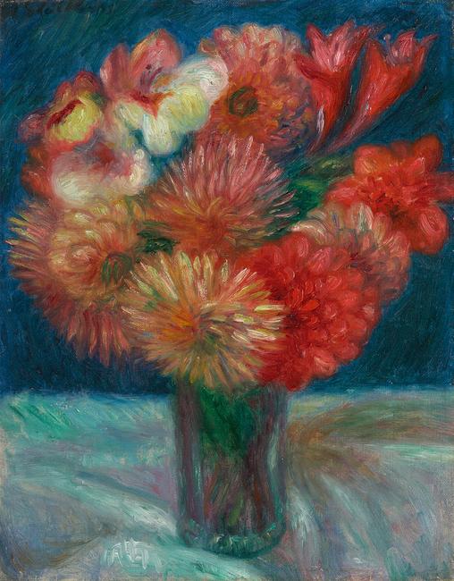 William Glackens (1870–1938) Vase of Flowers Oil on canvas 12½ x 9¾ inches Signed upper left: W Glackens