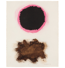 Acrylic on paper by Adolph Gottlieb (American, 1903-1974), Untitled, #30 (1970), signed, dated and numbered, 23 ¾ inches by 18 ¾ inches (est.  $80,000-$120,000).