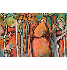 Audrey Flack Ascending Forest, 1948–49 Oil on canvas 20 x 30 inches (50.8 x 76.2 cms)