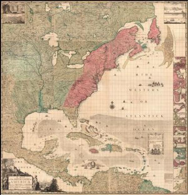 Henry Popple's Georgian Map of the British Empire in America, 1746