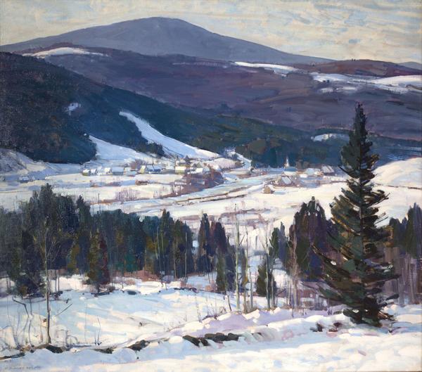 'Bondville, Vermont', oil on canvas, 30 1/8 x 34 inches, signed lower left: 'A.  T.  Hibbard' 