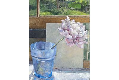 Barbara Kassel, Peony with Blue Cup, 2008