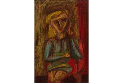 Hugh Mesibov, Girl in Armchair, 1946-47