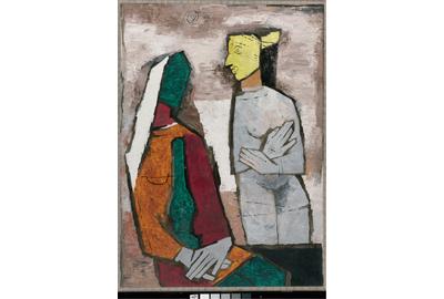 Maqbool Fida Husain, Untitled (Lady with Lamp), ca.  1960.  Courtesy private collection.