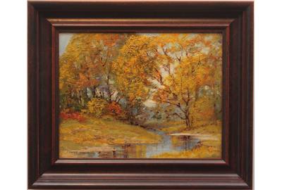 Ernest Fredericks (1877 - 1959): FALL LANDSCAPE - Oil on canvas, 11 x 14 inches/Signed lower left