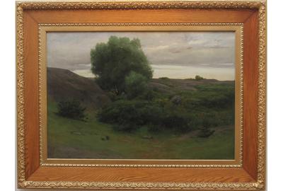 Louis Ritter (American 1854 - 1892): East Gloucester Landscape - Oil on Canvas, 30 x 43.5 inches / Signed lower left 