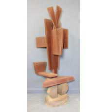 One of two works in the sale by Dorothy (Mann) Dehner is this steel abstract sculpture, signed and dated 1987, 34 ¼ by 28 ½ by 75 inches ($10/15,000).