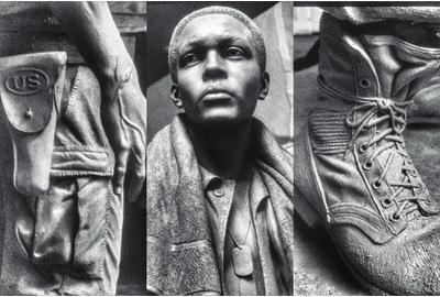 Details of the Vietnam Veterans Memorial statue, also known as The Three Servicemen or The Three Soldiers.  