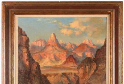 WILLIAM HENRY AHRENDT (AMERICAN, BORN 1933) THE GRAND CANYON (AFTER THOMAS MORAN) Oil on canvas, 31 x 23 inches / Signed Ahrendt nach Moran lower right