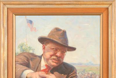  William Samuel Horton (American 1865 – 1936): Teddy Roosevelt, c.  1909 - Oil on canvas, 24 x 20 inches / Signed lower right